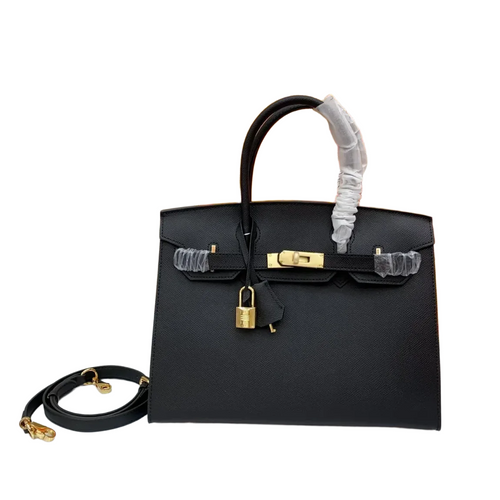 Birkin Sellier 25 Black Epsom Leather Gold Hardware