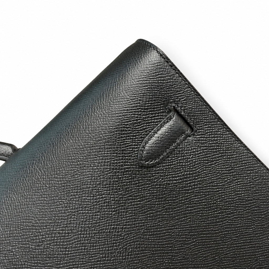 kelly Depeche 36cm Epsom leather 89 Noir black top handcrafted! Counter quality!